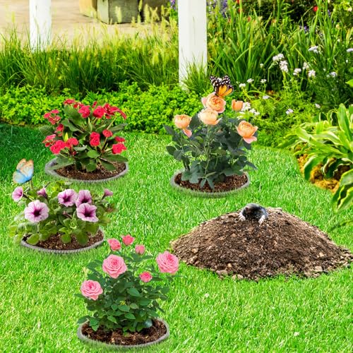 Noamus 8 Pack Plant Root Guard Basket, 5 Gallon Gopher Mole Vole Mesh, Reusable Stainless Steel Plant Speed Wire, Heavy Duty Protector Animal Cages for Garden Trees Bulbs Flowers Vegetables Protection - size: 5 Gallon