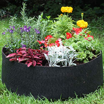 JES&MEDIS 6-Pack 45 Gallon Plant Grow Bags Thick Aeration Non Woven Fabric Flower Vegetable Pots with Handles Garden Container Black (45 Gallon_6 Pack) - size: 45Gallon_6Pack
