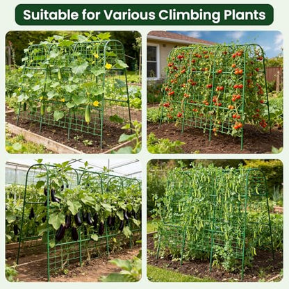 50"x48"Cucumber Trellis, Garden Arch Trellis for Climbing Plants Outdoor - color: Green