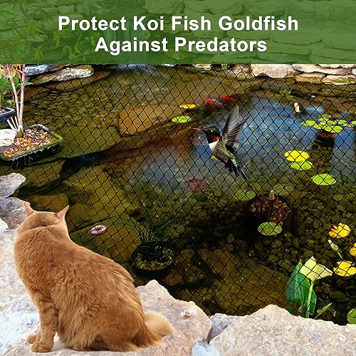 Pond Netting 15 x 20FT, Heavy Duty Pond Netting for Koi Ponds Fine Mesh Net - size: 15x20FT