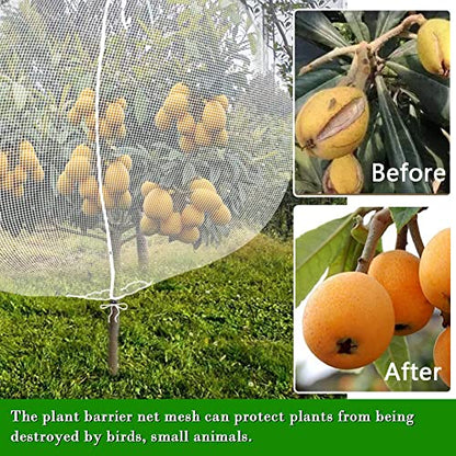 FONUNO Fruit Tree Netting with Zipper Birds Netting for Fruit Trees, White - color: White, size: 10 x 10 feet - 2 Pack