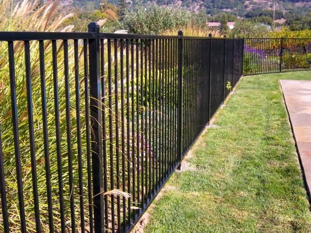 XCEL Fence® Black Steel Anti-Rust Fence Panel - Flat Top/Flat Bottom - 4FT H x 6.5FT W - Easy Installation - for Residential, Outdoor, Yard, Pool, Garden - 1 Post Included*
