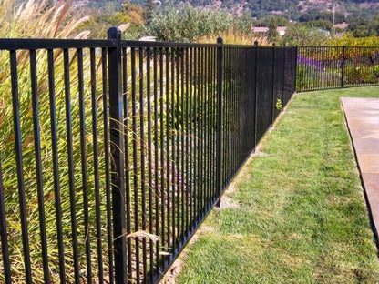 XCEL Fence® Black Steel Anti-Rust Fence Panel - Flat Top/Flat Bottom - 4FT H x 6.5FT W - Easy Installation - for Residential, Outdoor, Yard, Pool, Garden - 1 Post Included*