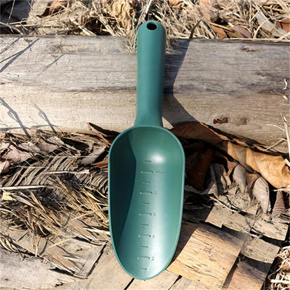 1PC Garden Soil Scoop Thick Plastic Lightweight Hand Shovel with Ergonomic Handle for Potting Succulents Balcony Plants, Black - color: Black