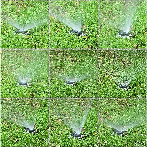 STYDDI Turret Pattern Sprinkler on Metal Base, 9-Pattern Lawn Sprinkler - size: 9-Pattern