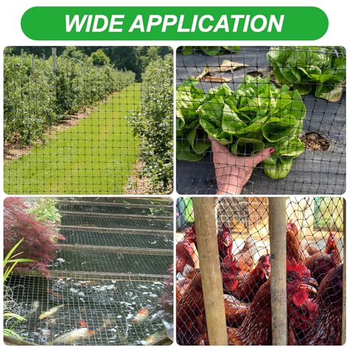SPORTYOUTH Bird Netting Garden Deer Fence Netting Heavy Duty 5x100 ft - size: 1P-5x100ft