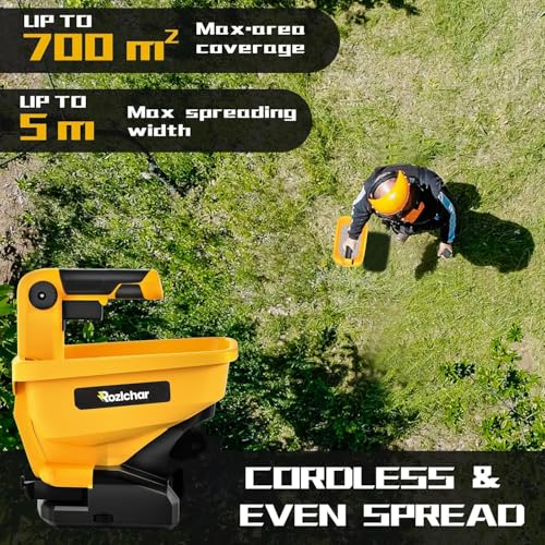 Rozlchar Power Spreader Compatible for Dewalt 20V/60V, Covers 5,000 sq. ft. - color: Yellow