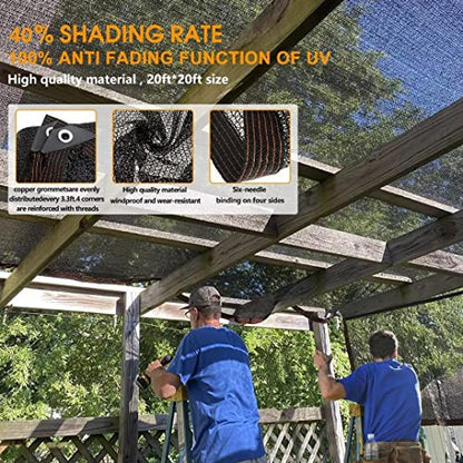 Shade Cloth for Plants Greenhouse, 40-50% Sunblock Shade Sails -for Outdoor Garden Pergola Patio Lawn Plant Sun Shade Cloths for Kennel Chicken Coop Easier to Hang Shade Net Cover - size: 3'x16'