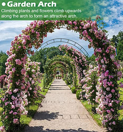 Queension Extra Large Garden Arch 7.2Ft Wide 9.2Ft High, Gold - color: Gold, size: 9.2FT