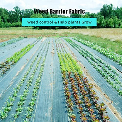 GarveeLife 6.5 ft x 330 ft Weed Barrier Landscape Fabric Heavy Duty, Premium 3.2 oz Ground Cover Weed Block Gardening Mat, Easy Setup & Superior Weed Control, for Erosion Control, Weed Barrier - size: 6.5ft X 330ft & 3.20z