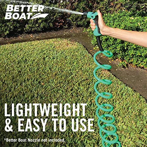 25FT Coiled Boat Hose, Expandable Coil Water Hose, Marine Grade 3/4 Inch - style: 25 FT