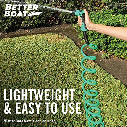 25FT Coiled Boat Hose, Expandable Coil Water Hose, Marine Grade 3/4 Inch - style: 25 FT