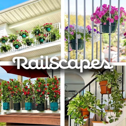 Bloem Railscapes Floating Railing Plant Clip for 1/2" - 3/4” Narrow Spindles - size: 1/2"-3/4" Narrow Spindles