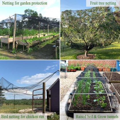 Deer Fence Netting 7.5x100 FT, Heavy Duty Bird Netting for Garden - size: 7.5x100FT-1/2inch