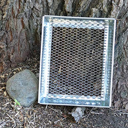 Trapping Dirt Sifter – 9 by 7 Inch Trapping Sifter Metal Dirt Sifter for Trapping, Garden Sieve, Beach Sand Sifter