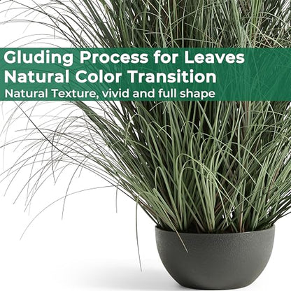 3ft Faux Onion Grass, Extra Lush Artificial Cattail Reed Grass 1-Pack - size: 3ft - 1pack
