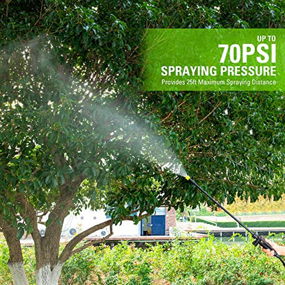Greenworks 24V 4 Gallon Battery Powered Backpack Sprayer with 5 Tips, 70PSI Pressure-Weed Killer, Pest Control, Sanitizing & Garden Spraying, High-Pressure Sprayer, 2.0Ah Battery and Charger Included - size: W/ Battery & Charger