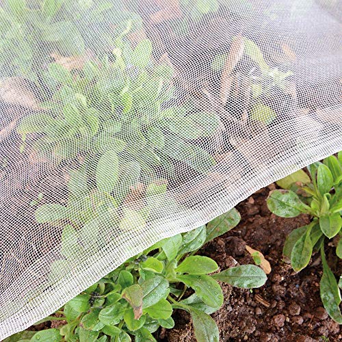 Garden Netting Pest Barrier: 10'x50' Fine Bug Insect Net - size: 10'x50'
