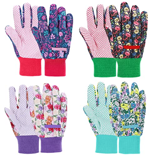Garden Gloves for Women, Floral Gardening Gloves Ladies Soft Breathable Yard Work Glove Light Working Gloves - color: Medium/4 Colors