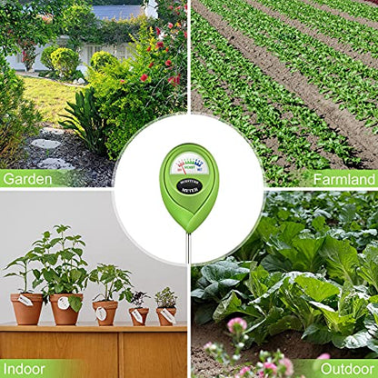 iPower Soil Moisture Meter for Plant Water Test Hygrometer Monitor for Garden, Lawn, Farm, Indoor and Outdoor Use, Green - size: Rod, style: 1 Pack