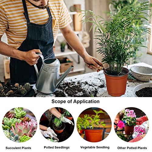 Augshy 40 Pcs 6 Inches Plastic Plant Nursery Seed Starting Pot for Outdoor - size: 6 Inch