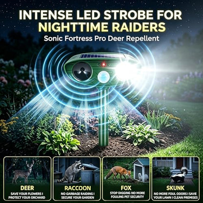 2026 Upgraded Solar Ultrasonic Animal Repellent Outdoor for Yard 2-Pack