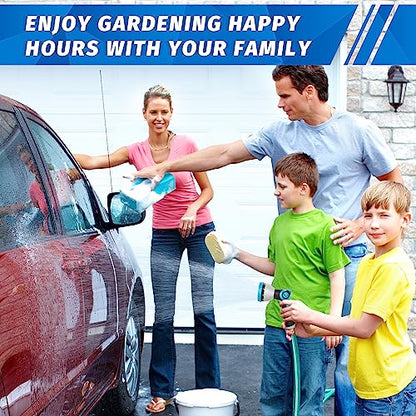 AUTOMAN Garden Hose Nozzle Sprayer - 10 Spray Patterns, 2 Pack Thumb Control Water Hose Nozzle Outdoor, Heavy Duty Spray Nozzles for Watering Garden, Cleaning Window, Washing Car, Showering Pets - color: Blue