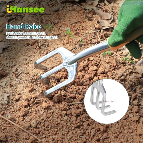 Green Garden Tools 4-Piece, Aluminum Alloy Gardening Hand Tool Set - color: green-4pcs
