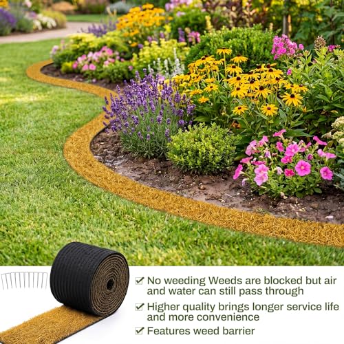 Nuanchu 5.5 in x 20 ft Recycled Rubber Walkway, Brown Rubber Mulch Mat Roll - color: Brown, size: 5.5 in x 20 ft