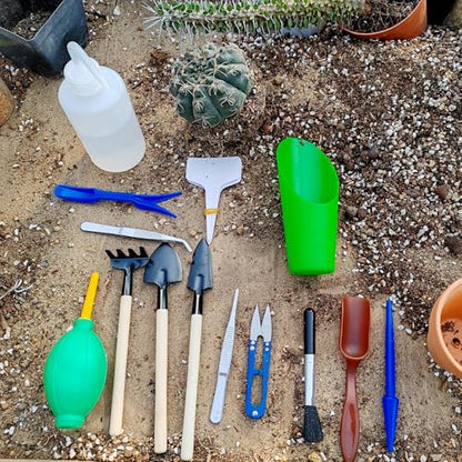 GXXMEI 20PCS/Set Succulent Tools Set, Mini Garden Tool Set, Transplanting Tools Set, Succulent Care Kit for Succulent Miniature Gardening Plant