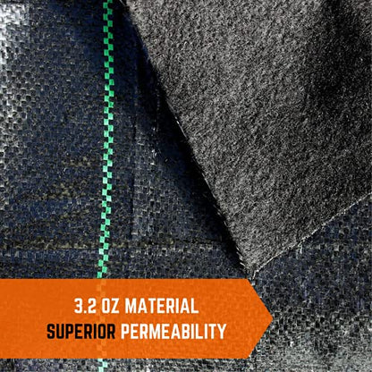 Vapor Barrier Supply - 3.2oz Premium Landscape Fabric Heavy Duty - (3' x 200') - Commercial Grade Landscape Fabric, Woven Landscaping Fabric, Ground Cover for Gardening, Farming, Agriculture - size: 3' x 200'