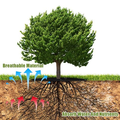 8 Pack 20.5 Inch Non-Woven Tree Mulch Ring - Degradable Tree Protector Mat, Round Anti Grass Gardening Landscaping Fabric Cover, Reusable Tree Weed Barrier Mat for Weed Control Root Protection (8pcs) - color: 8pcs