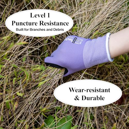 HandLove Gardening Gloves Women,Nitrile-Coated,6 Pairs,Large, Pink&Green - color: Pink&green, size: Large(6 Pairs)