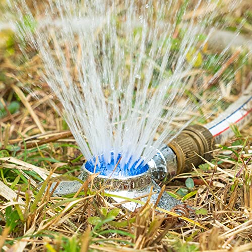 Hourleey 360 Degree Metal Spot Sprinkler, Lawn Sprinklers for Yard, Circle Pattern Sprinkler with Gentle Water Flow for Small Area Yard Lawn Garden Watering, Coverage Up to 30FT (4) - size: 4 Pack