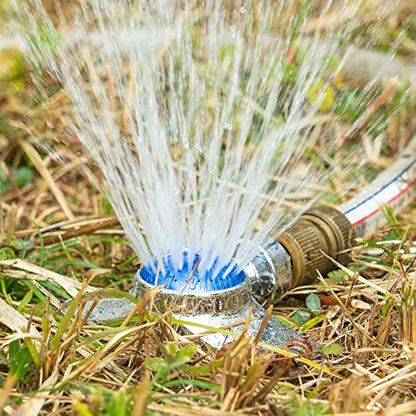 Hourleey 360 Degree Metal Spot Sprinkler, Lawn Sprinklers for Yard, Circle Pattern Sprinkler with Gentle Water Flow for Small Area Yard Lawn Garden Watering, Coverage Up to 30FT (4) - size: 4 Pack