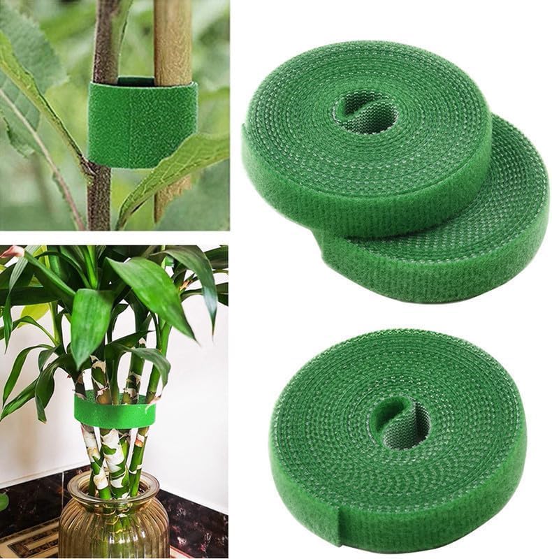 2Pcs Green Garden Tie, Plant Supports for Effective Growing, Reusable and Adjustable, Plant Ties for Branches Flowers (10M) - color: 10m