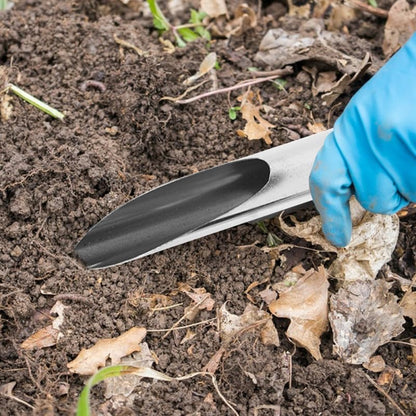 HANABASS Stainless Steel Gardening Scoop Small Handheld Soil Shovel Tool for Planting Fertilizing Weeding Portable Lightweight Durable Potting Scooper for Bonsai Vegetable Plants