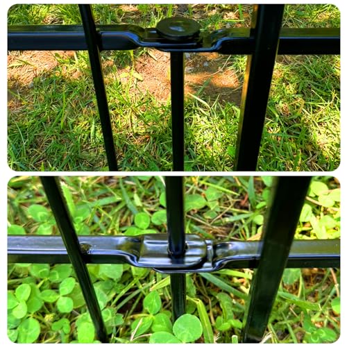 Thealyn Garden Fence 24" H x 24" W (5 Panels, Total 10 ft) - size: 24″ H x 10 ft (5 Panels) Without Gate Latch
