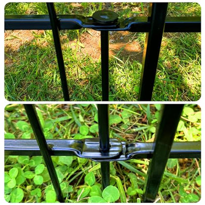 Thealyn Garden Fence 24" H x 24" W (5 Panels, Total 10 ft) - size: 24″ H x 10 ft (5 Panels) Without Gate Latch