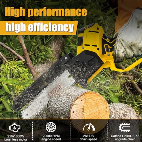 2-in-1 6" Pole Saw for Dewalt 20V MAX Battery 8.5 FT Extension