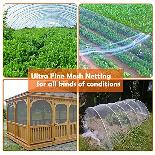 Garden Pest Barrier Netting, Thickened Mesh Net Bugs Out Plant Covers 10x33Ft Ultra Fine Protection Netting for Vegetable Plants Fruit Flowers Greenhouse Row Cover Raised Bed Insect Barrier Screen Net - size: 10x33ft Reinforced Netting