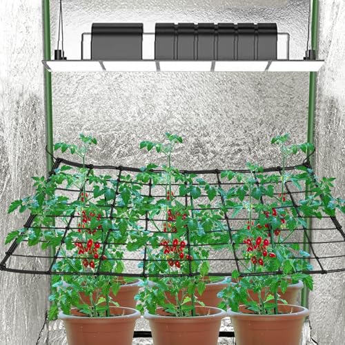 6x6 Ft Heavy Duty Elastic Trellis Netting for Climbing Plants -2-Pack Plant Support Net with 4 Hooks, Durable Polyester Mesh for Grow Tents, Vegetables, Fruits & Flowers (Black) - size: 6x6ft Stretched size-3mm d