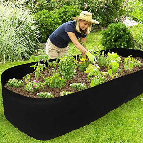 Fabric Raised Garden Bed, Garden Grow Bag for Vegetables, 2 x 8 ft - size: 8×2×1ft