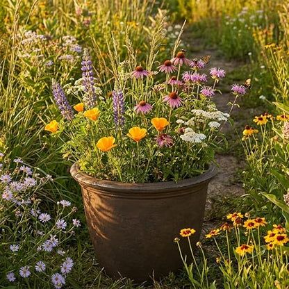 Sunnydaze Anjelica 20'' Large Plastic Planter Pot for Plants, Rust - color: Rust, size: 20 in
