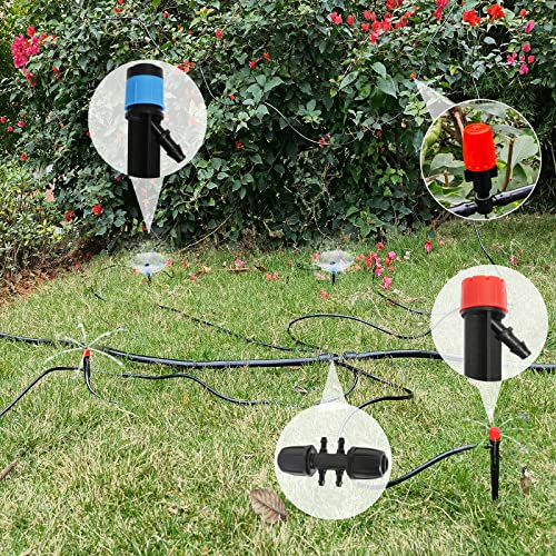 Maotong 240FT Drip Irrigation System Kit, Automatic Garden Watering Misting System for Greenhouse, Yard, Lawn, Plant with 1/2 inch Hose 1/4 inch Distribution Tubing and Accessories - size: 240 FT (40 FT 1/2" + 200 FT 1/4")