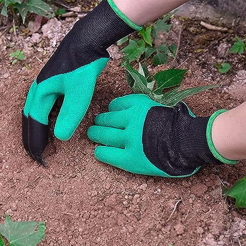 (2 Pair) Unisex Claw Gardening Gloves for Digging in The Garden, Flower Potting, Universal Fit - style: 2 Pairs Gloves
