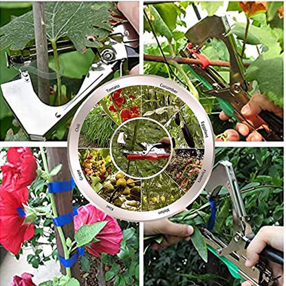 20 Pcs Plant Tying Machine Tape, 100 Feet Long x 1/2 Inch Wide, with One Box Staples, for Vegetables Tying Tool,Garden Tape for Plants - color: Accessories