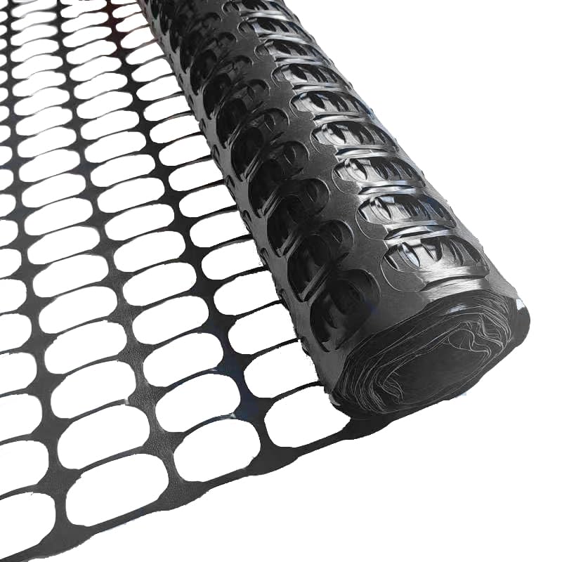 PotatoLife 4'x50' Plastic Mesh Fence Extra Strength with Zip Ties, Black - color: Black, size: 4' x 50' (Extra Strength)