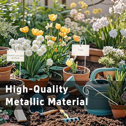 25Pcs Silver Plant Label Hooks, Rustproof Garden Stake Marker Holders, Plant Label Hanger Rods for Flower Pots, Planters, Containers, Support for Plant Signs and Garden Accessories - size: 20cm