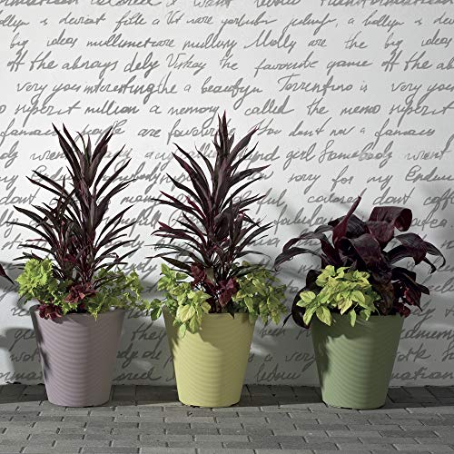 Crescent Garden A113569A Rotational Molded Madison Planter, Wasabi, 14" - color: Wasabi, size: 14"